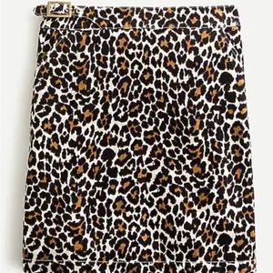NWT JCrew Cord Leopard Skirt